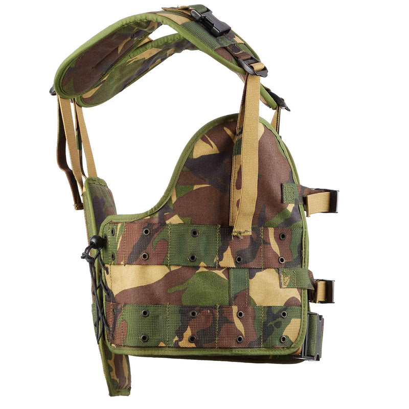 Ensemble de gilet tactique militaire néerlandais original, ancien modèle Woodland, pochettes à clip Alice