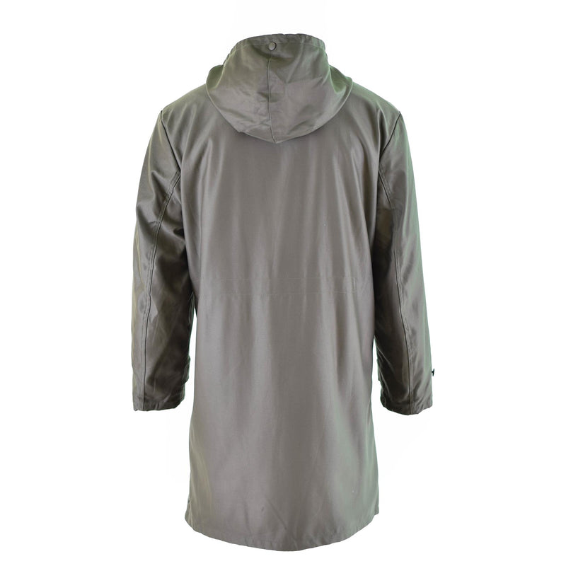 Véritable parka de l'armée allemande olive veste militaire excédentaire manteau long OD vintage NEUF