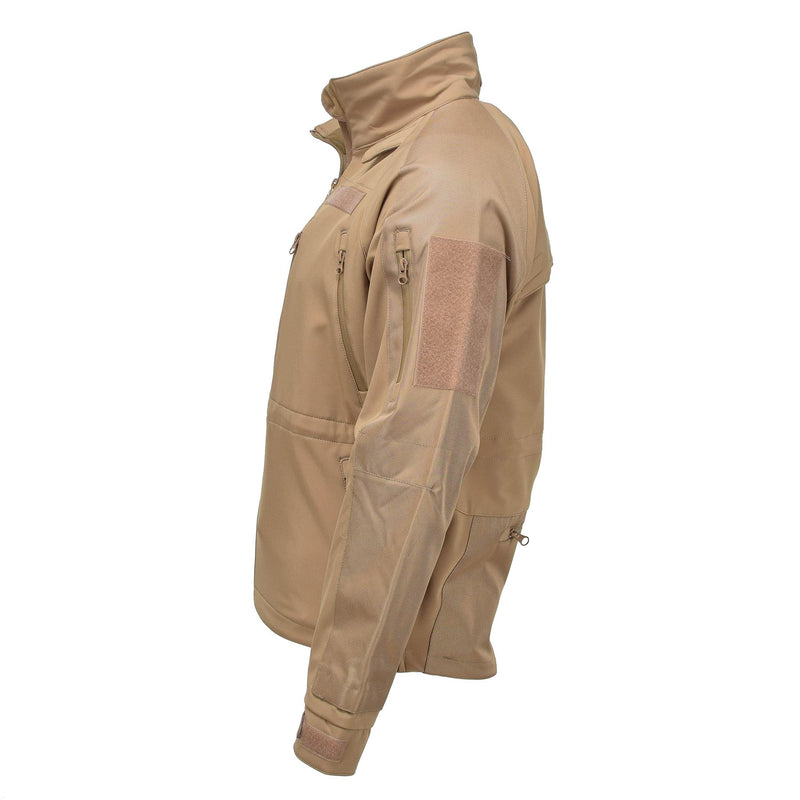 Veste de randonnée coupe-vent MIL-TEC Softshell coupe-vent Zips doublure polaire Coyote