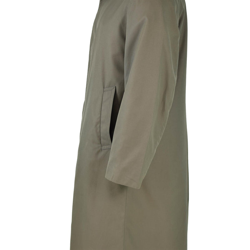 Genuine French Military Rain Coat Army Trench coat Olive Waterproof Full Length