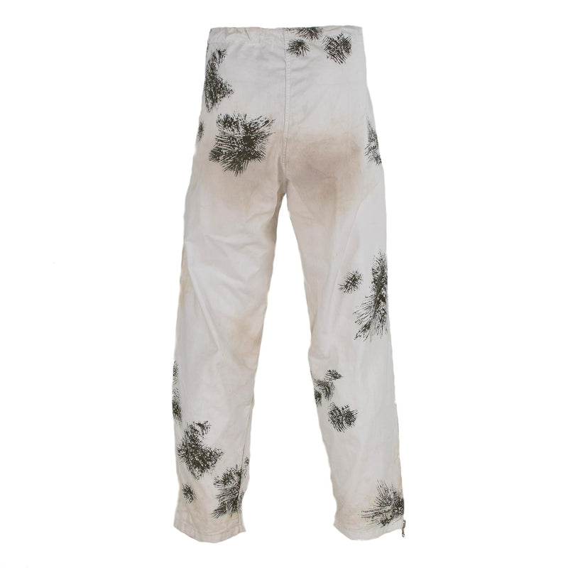 Pantalon de camouflage de neige militaire allemand d'origine pantalon de couche extérieure d'uniforme d'hiver