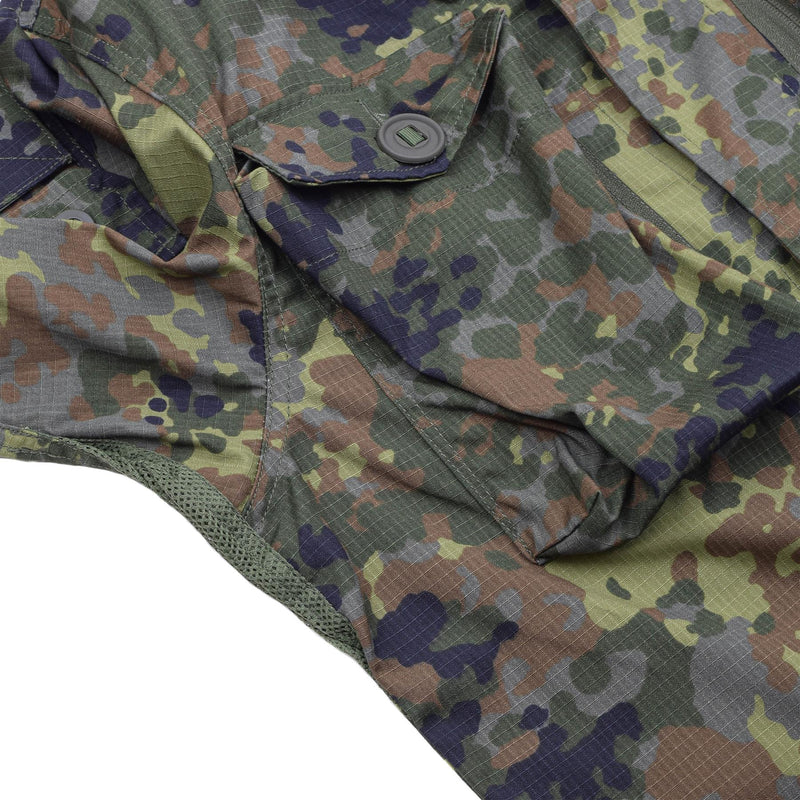 Veste de campagne de style militaire allemand de marque TACGEAR, camouflage flecktarn pour troupes commando 