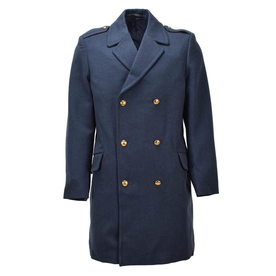Original Dutch Army Wool Dress Coat Double-Breasted Blue