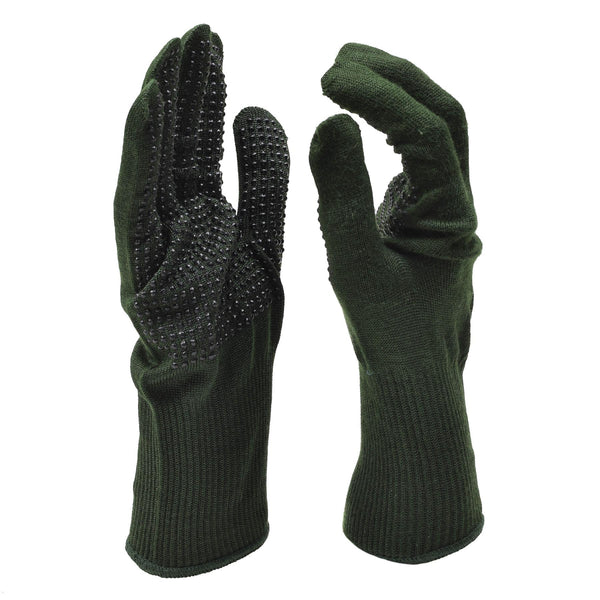 Gants militaires britanniques originaux antidérapants avec paumes en fibre d'aramide Nomex vert NEUF
