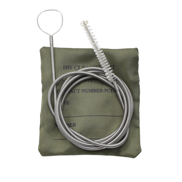 Kit de nettoyage individuel IHS original en métal vert de l'armée britannique, taille compacte, NEUF