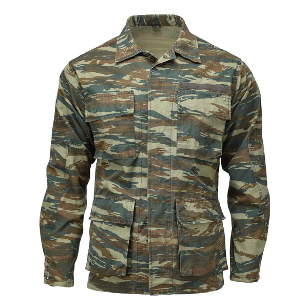 Veste militaire grecque originale BDU camouflage lézard Chemises de l'armée grecque