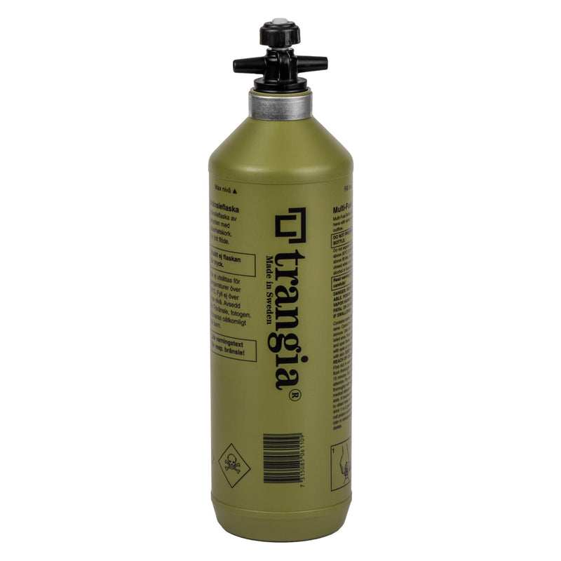 Trangia liquid fuel bottle petrol burner polyethylene flask outdoor hiking Olive