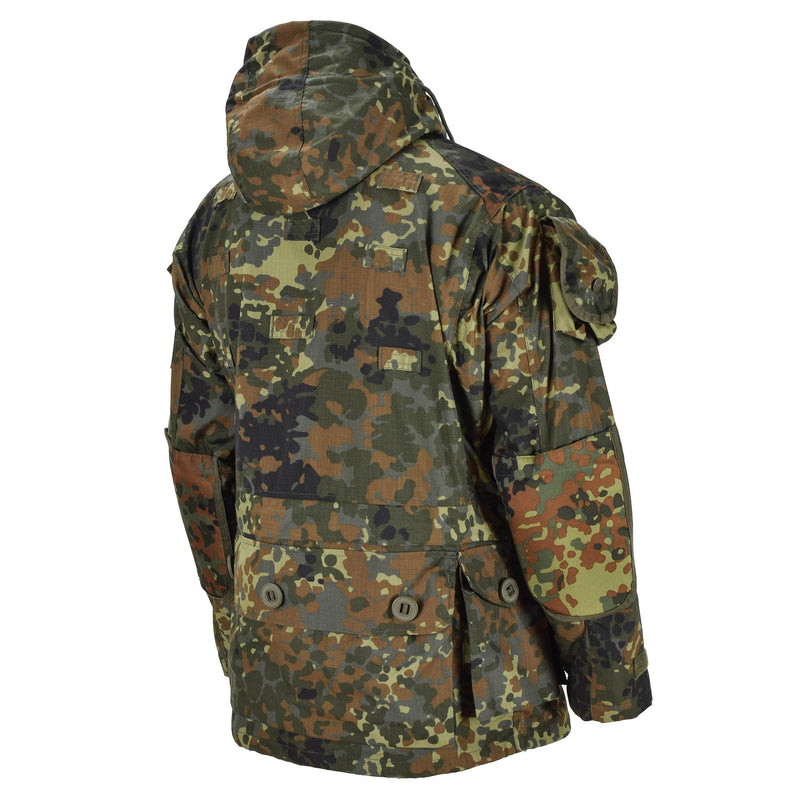 Mil-Tec Brand Jacket RipStop Smock German army Flecktarn Camo Parka Men's wear