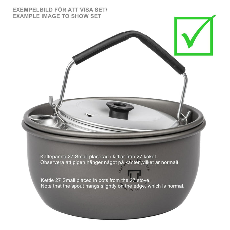 Trangia 0.6L kettle lid aluminum lightweight folding handle camping cooking