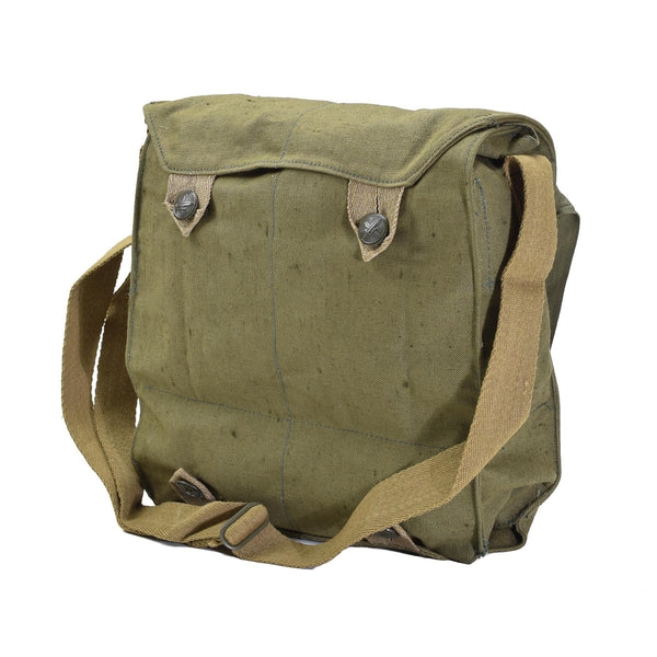 Original Czech Military gas mask shoulder bag green canvas vintage surplus NEW