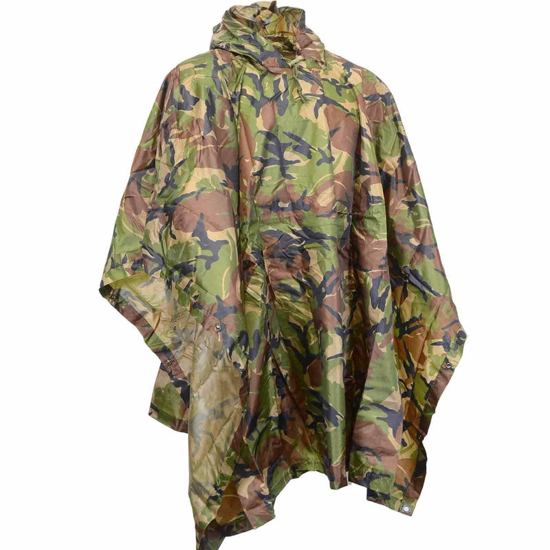 Véritable abri de tente poncho hollandais DPM camouflage imperméable en matériau ripstop NEUF