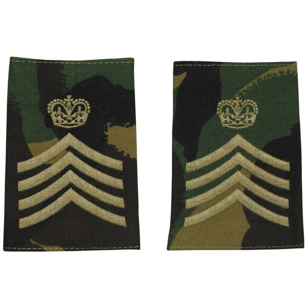 Véritables bretelles de l'armée britannique en tissu, insignes militaires MAJOR DPM Camo