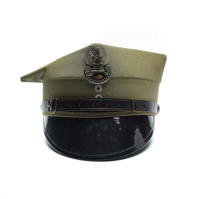 Véritable casquette militaire polonaise à visière pour officier de l'armée polonaise Olive NEUF