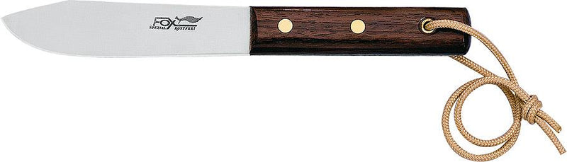 Couteau à lame fixe Fox Knives Brand Italy en acier inoxydable avec manche en bois de palissandre