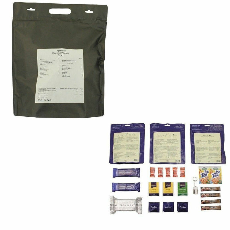 Ration d'urgence, nourriture de survie de l'armée, ration d'un jour, repas militaire, préparateur de nourriture MRE (TYP2)