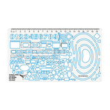 Ecopybook Règle de Scout Tactique Outil de Carte Militaire OTAN UA Bordure Bleue