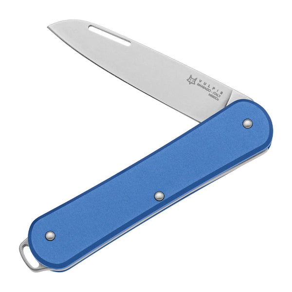 Fox Knives VULPIS FX-VP130 SB Folding Pocket Knife Stainless Steel N690Co Blue