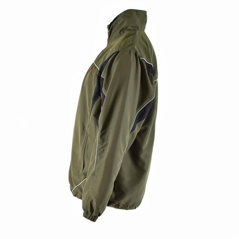 Veste de survêtement d'entraînement authentique de l'armée autrichienne Sports Vintage OD Green