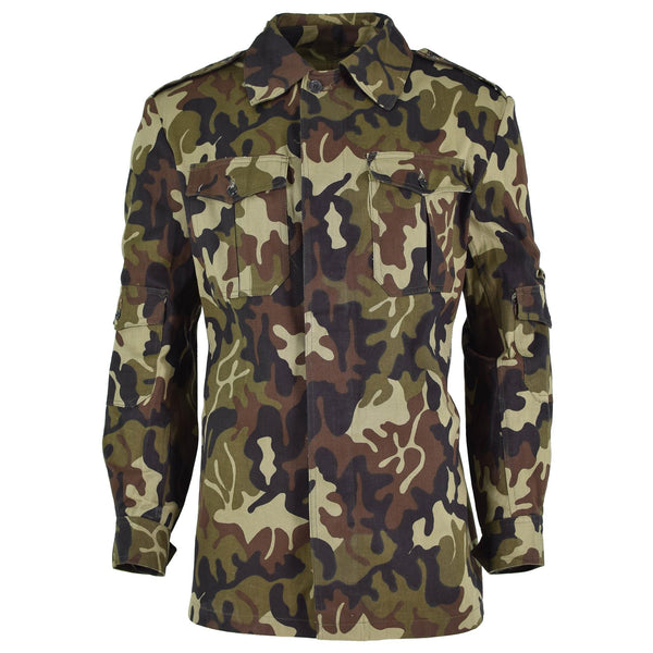 Veste de terrain originale des troupes roumaines M93 Camo Leaf BDU Parka militaire