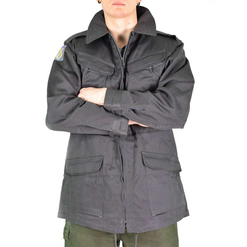 Veste de combat originale de l'armée danoise M71, surplus militaire gris du Danemark