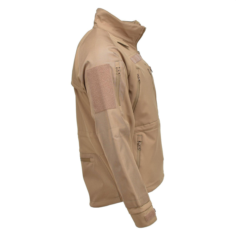Veste de randonnée coupe-vent MIL-TEC Softshell coupe-vent Zips doublure polaire Coyote