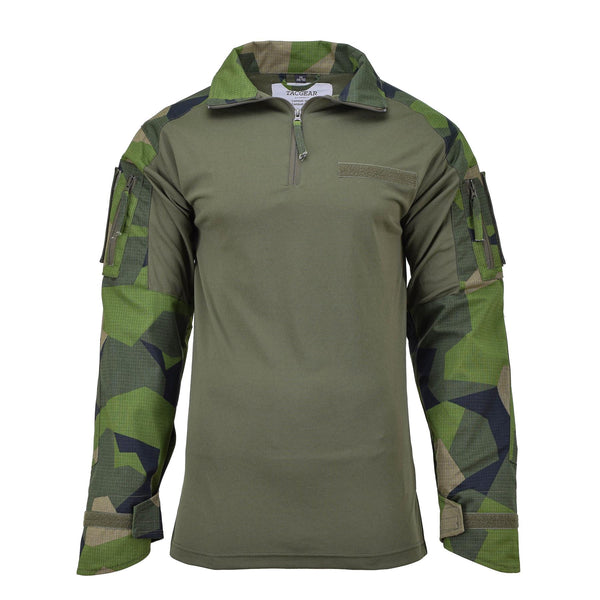 Chemises de combat de style militaire suédois de marque TACGEAR, sous-vêtements camouflage à éclats de terrain