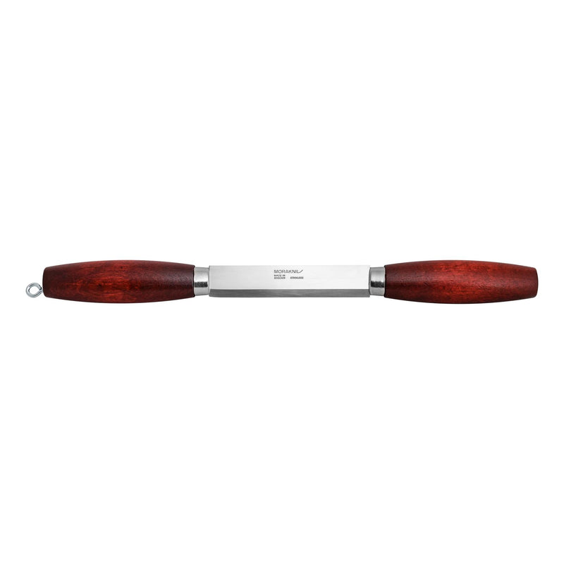 Couteau à fendre le bois classique MORAKNIV ROUGE, manche en bouleau recyclé en acier inoxydable