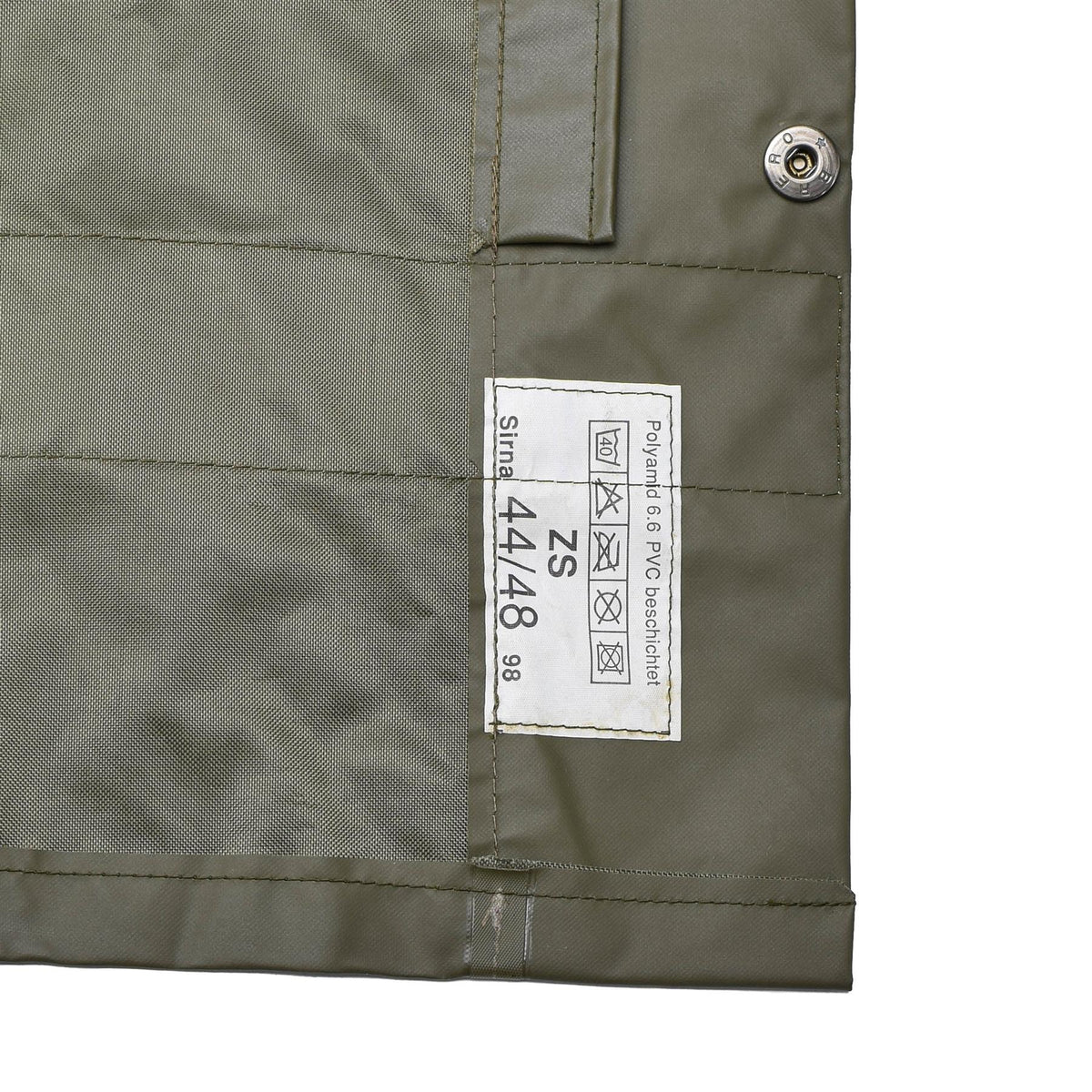 Original Swiss Civil Protection Waterproof Rain Jacket Long Coat Olive