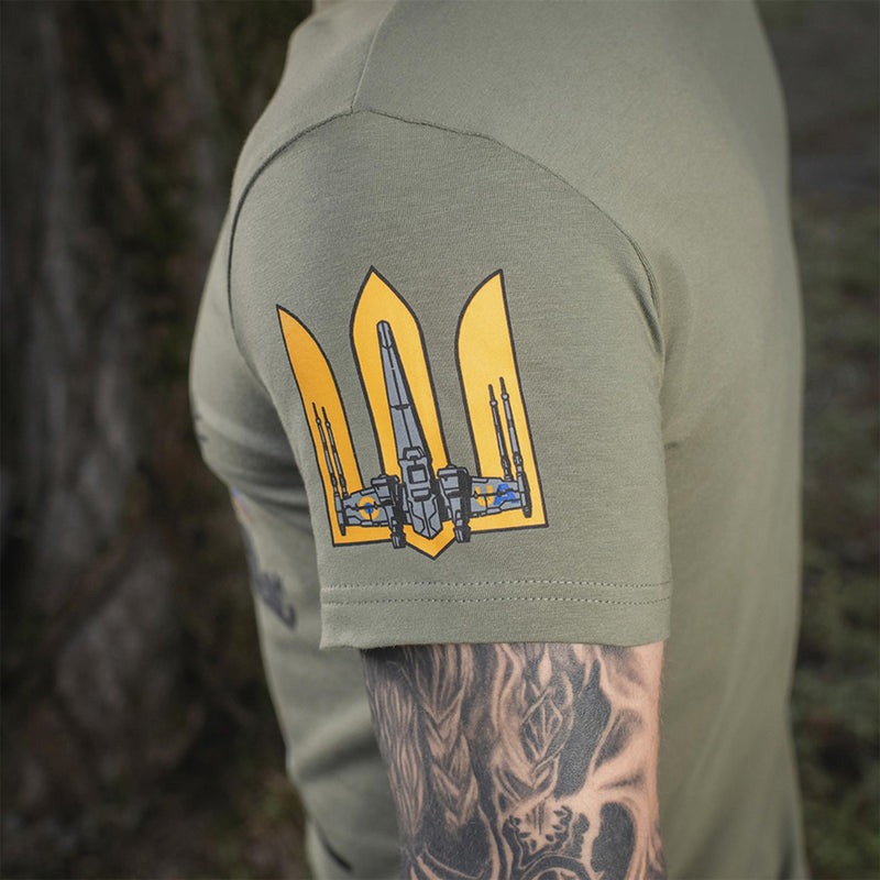T-shirt classique de style militaire M-TAC sous-vêtement à manches courtes drapeau ukrainien Olive