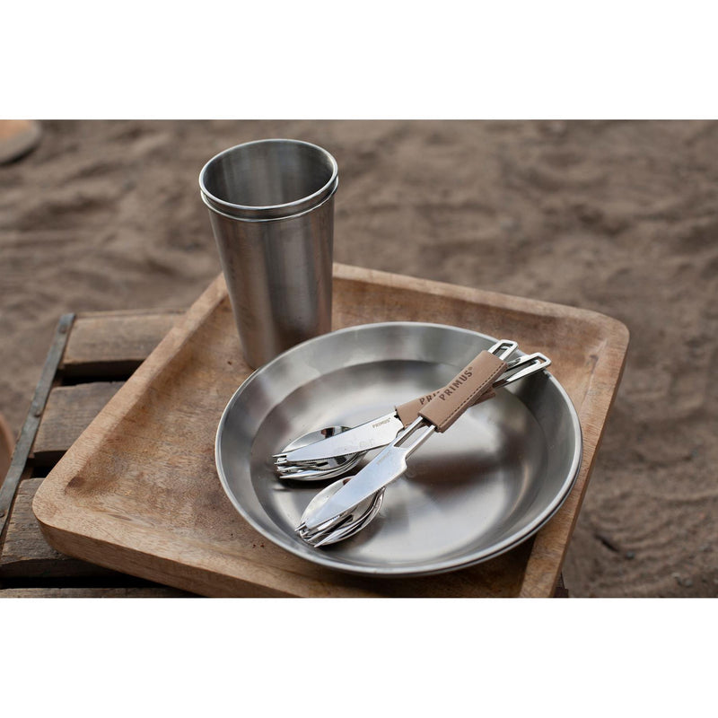 Ensemble de couverts Primus CampFire, ustensiles de camping et de randonnée légers en acier inoxydable