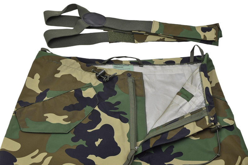 MIL-TEC Military style cold weather pants waterproof windproof detachable braces