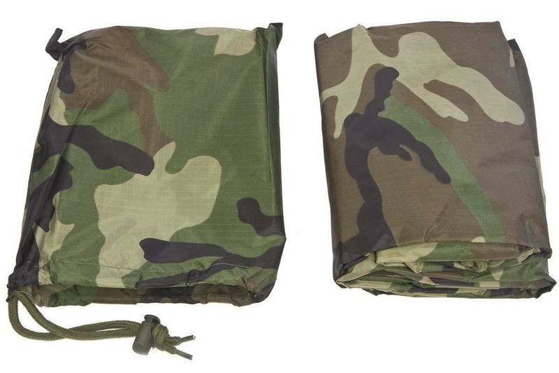 Poncho de marque MIL-TEC style armée imperméable pluie RipStop cape militaire Woodland