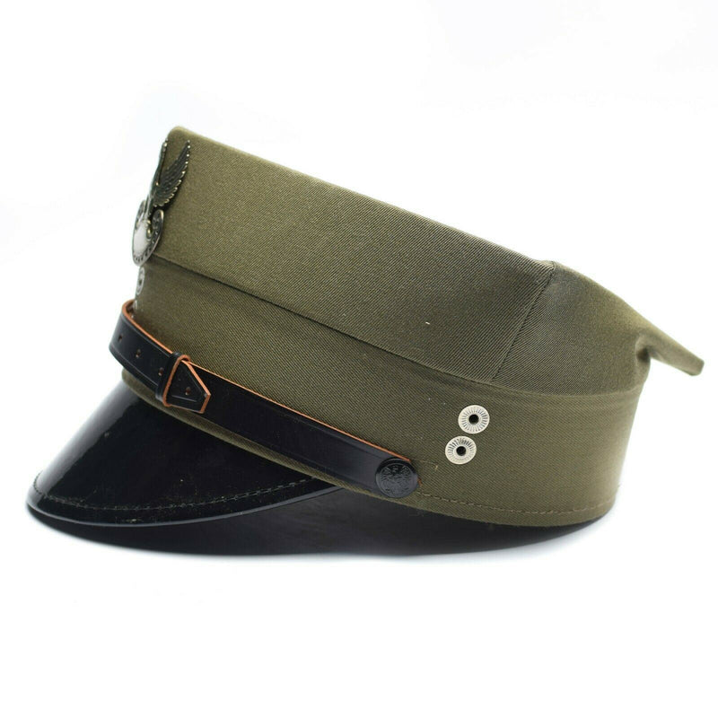 Véritable casquette militaire polonaise à visière pour officier de l'armée polonaise Olive NEUF