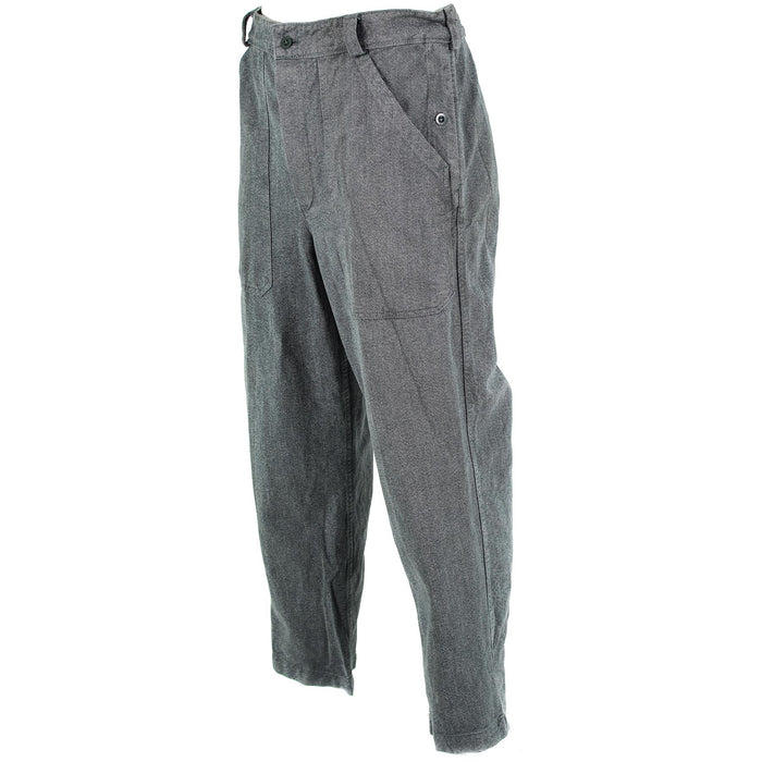 Véritable pantalon de travail en denim de l'armée suisse, pantalon gris, vêtements de travail du service militaire - GoMilitar