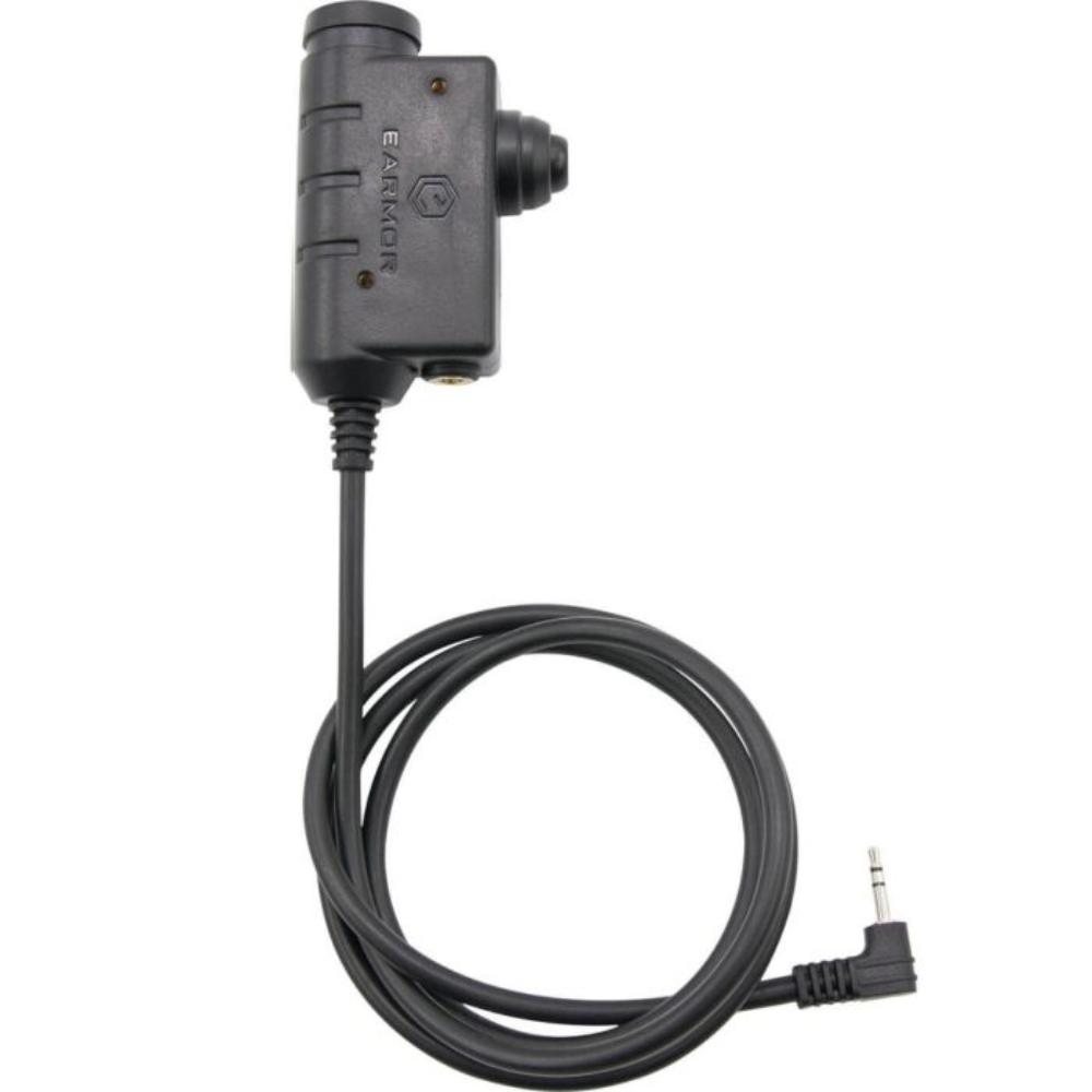 Earmor PTT Adaptateur Motorola 1 Broche Radio Casque Filaire Tactique Noir