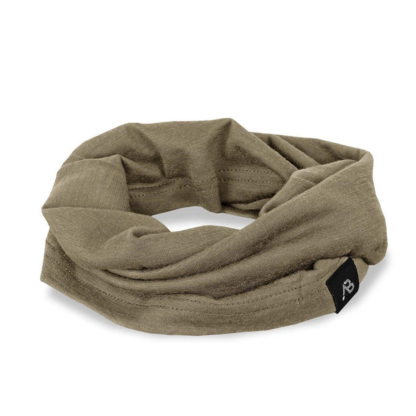 Blochl Brand Bandana style militaire en laine mérinos, écharpe tubulaire, cache-cou, coyote, NEUF