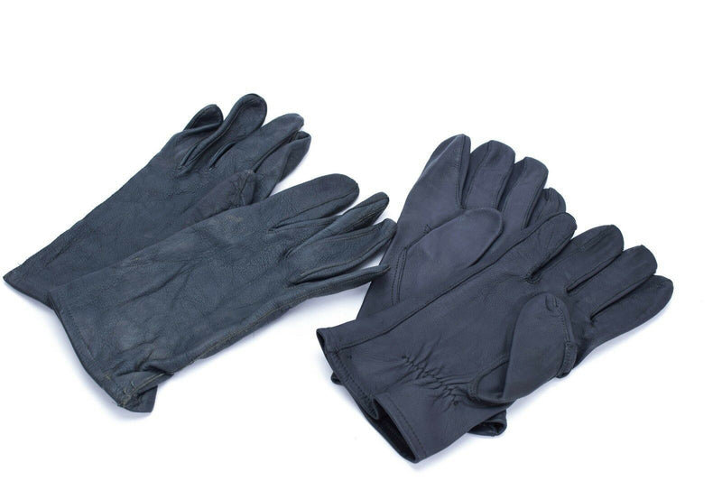 Gants d'origine de l'armée allemande. Gants militaires en cuir véritable gris fabriqués par BW