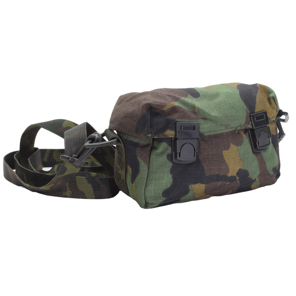 Sac à bandoulière militaire américain d'origine avec fermeture à boucle camouflage boisé NEUF