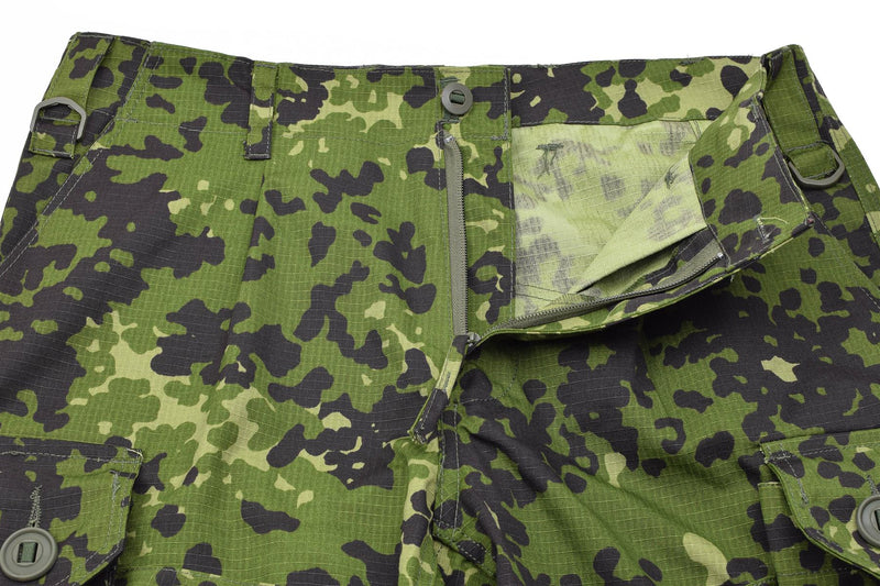 Pantalon de combat cargo de style militaire danois de marque TACGEAR M84 camouflage ripstop