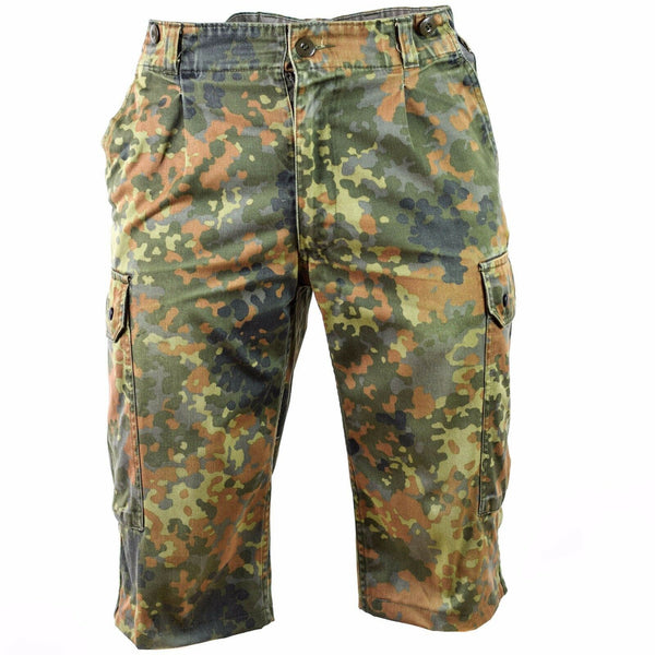 Short de combat original de l'armée allemande, camouflage flecktarn bermuda