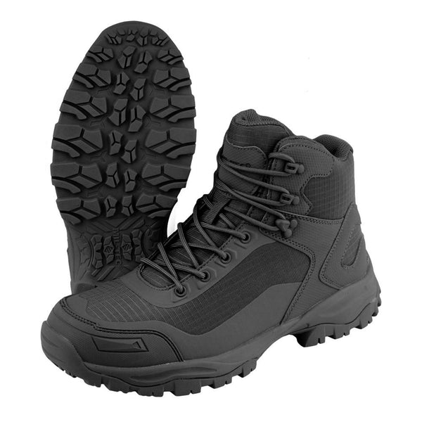 Bottes tactiques légères MIL-TEC antidérapantes à lacets noires pour randonnée en plein air
