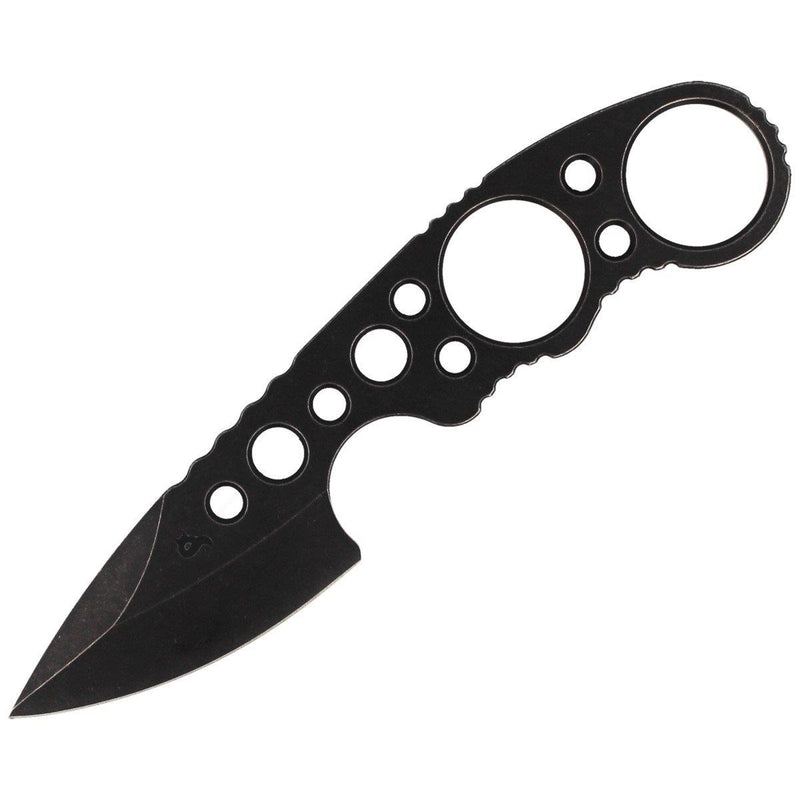 Couteau à lame fixe de marque Fox Knives SKELERGO en acier inoxydable lavé à la pierre 440C