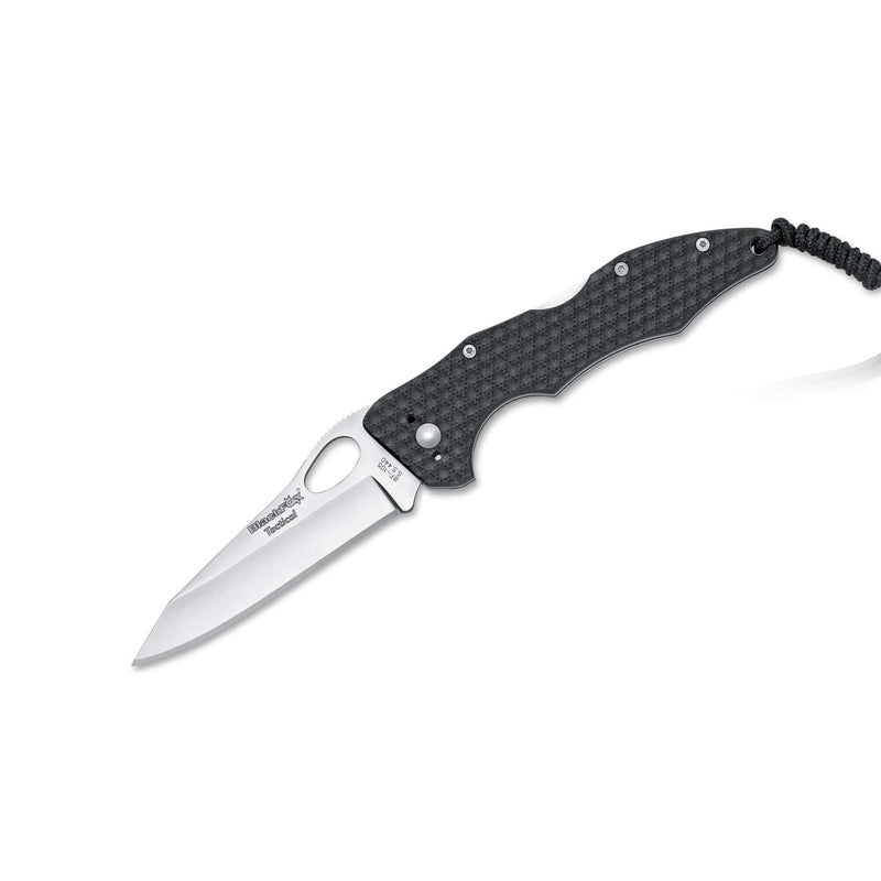 Couteau pliant de marque Fox Knives, lame en acier inoxydable 440 avec revêtement satiné, manche en G10