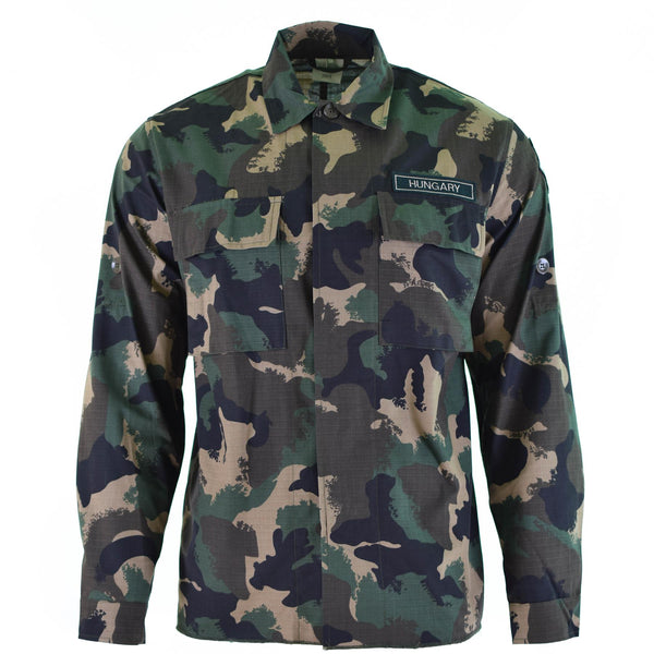 Véritable chemise de l'armée hongroise m90 camouflage 4 couleurs à manches longues militaire NEUF