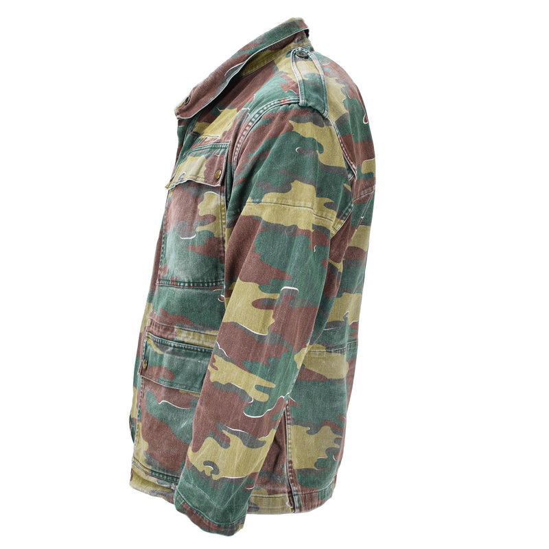 Veste de camouflage originale belge militaire M56 puzzle troupes de combat sur le terrain armée