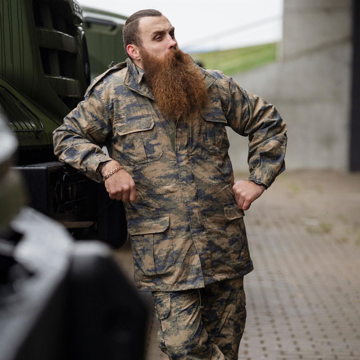 Parka camouflage numérique militaire turc d'origine avec doublure tactique ripstop durable