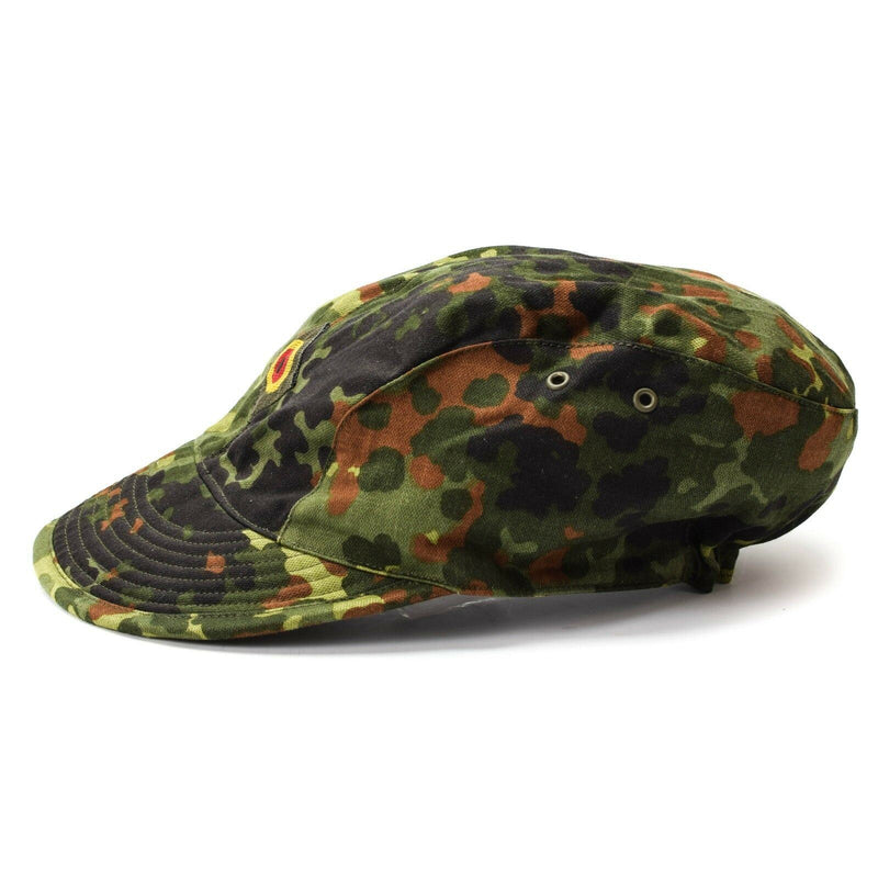 Véritable casquette de l'armée de l'air allemande originale flecktarn camo peak hat militaire NEUF