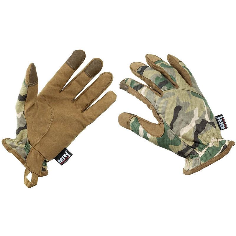 Gants de camouflage d'opération militaire de marque MFH, combat tactique, légers, coupe ajustée, NEUF