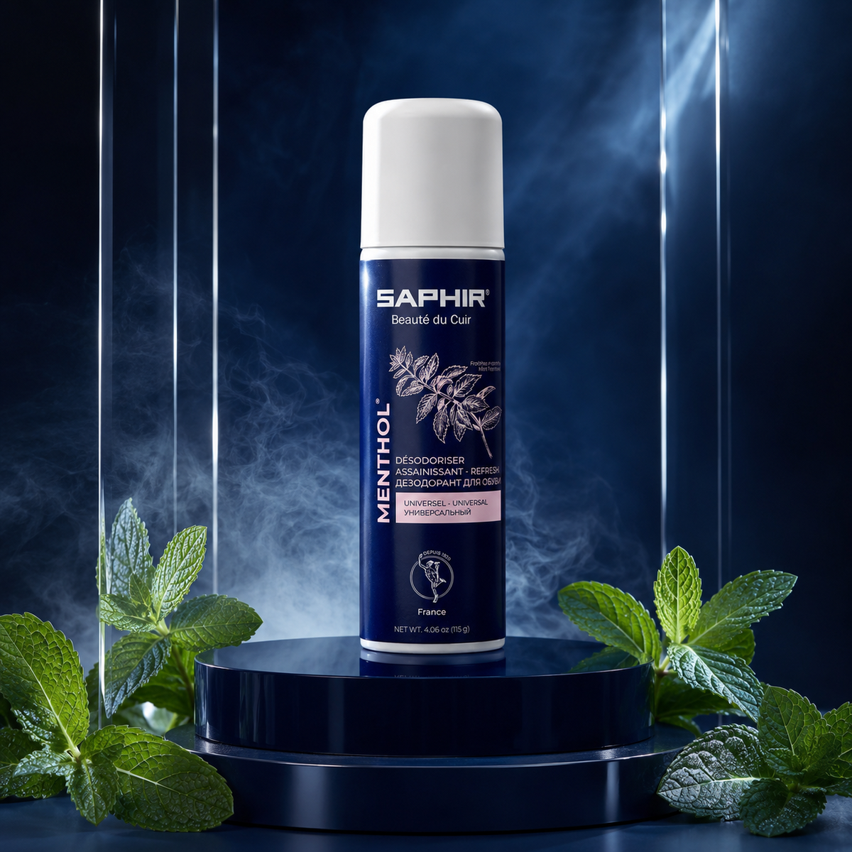 Saphir Menthol Shoe Deodorizer Spray 200ml Odor Remover All Footwear