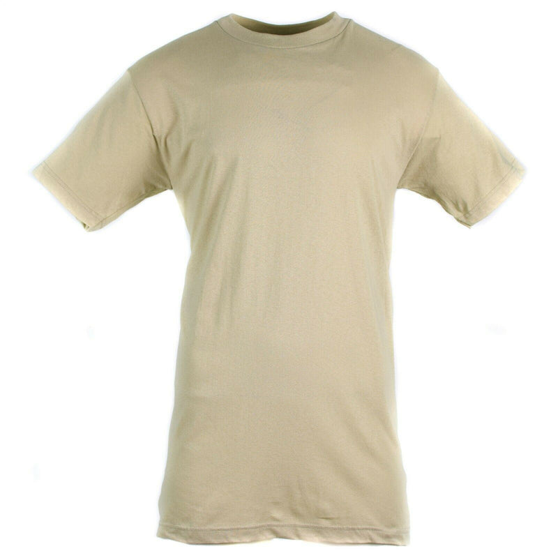 Véritable T-shirt de l'armée américaine Chemise en coton peigné kaki à manches courtes militaire NEUF